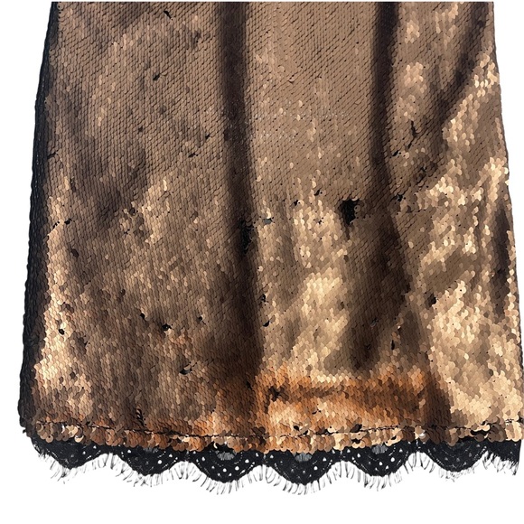 Last Chance….Free People Seeing Double Metallic Sequin Slip Dress xs - Picture 14 of 15